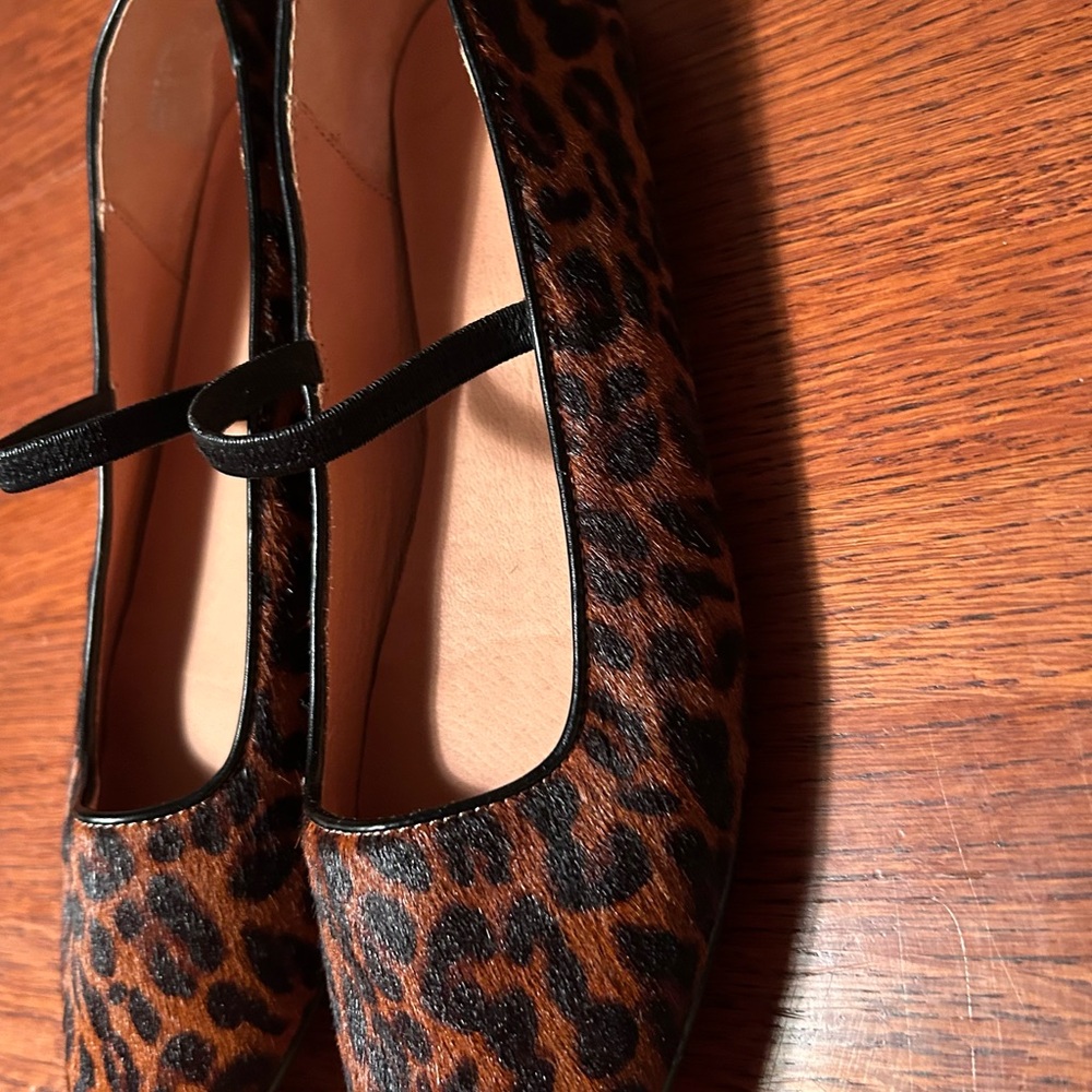 Madewell the Greta ballet flat in Cheetah calf-hair - Picture 3 of 7